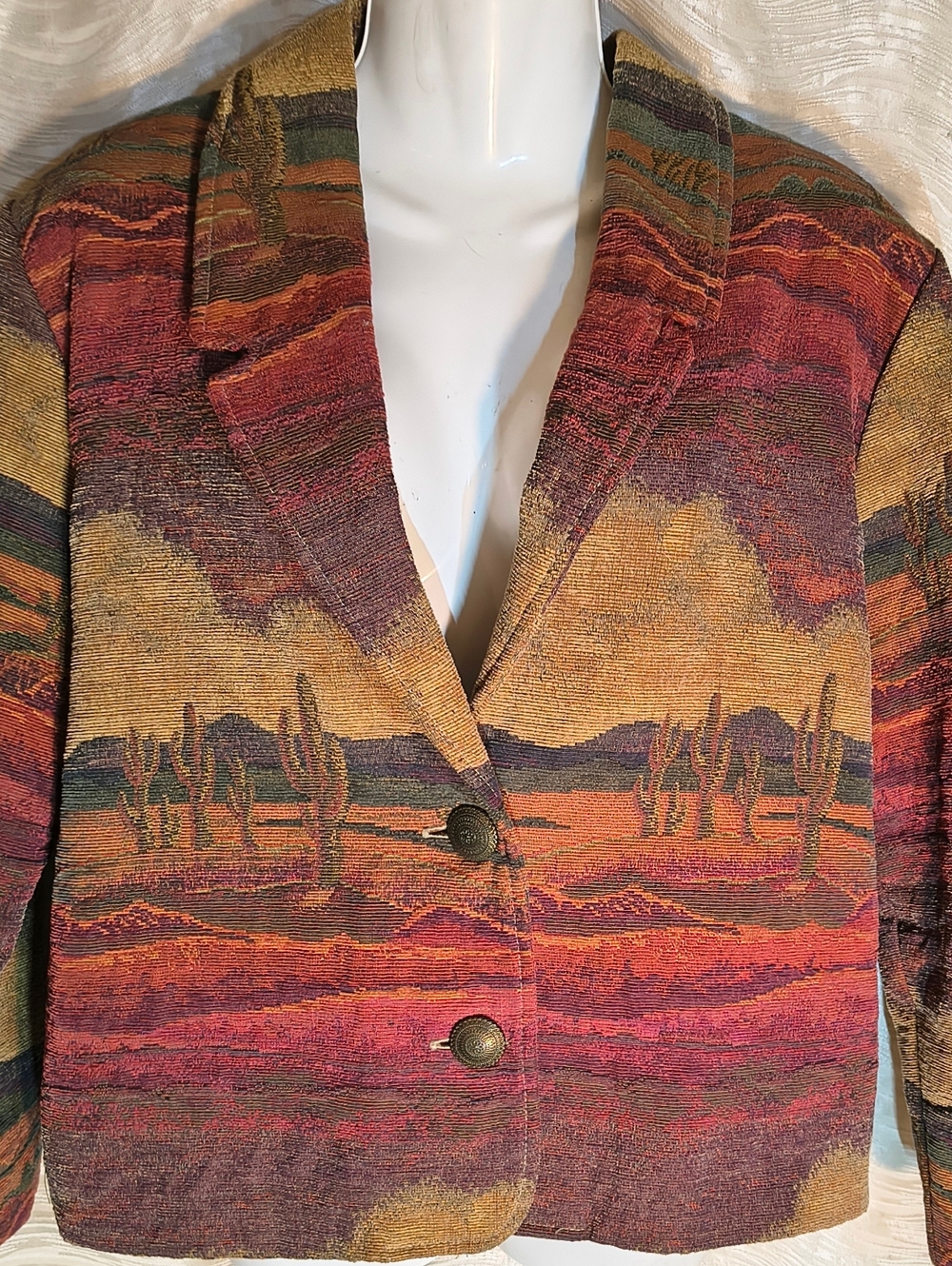 Women's Jacket Southwestern Multicolored Large, Excellent Vintage Condition